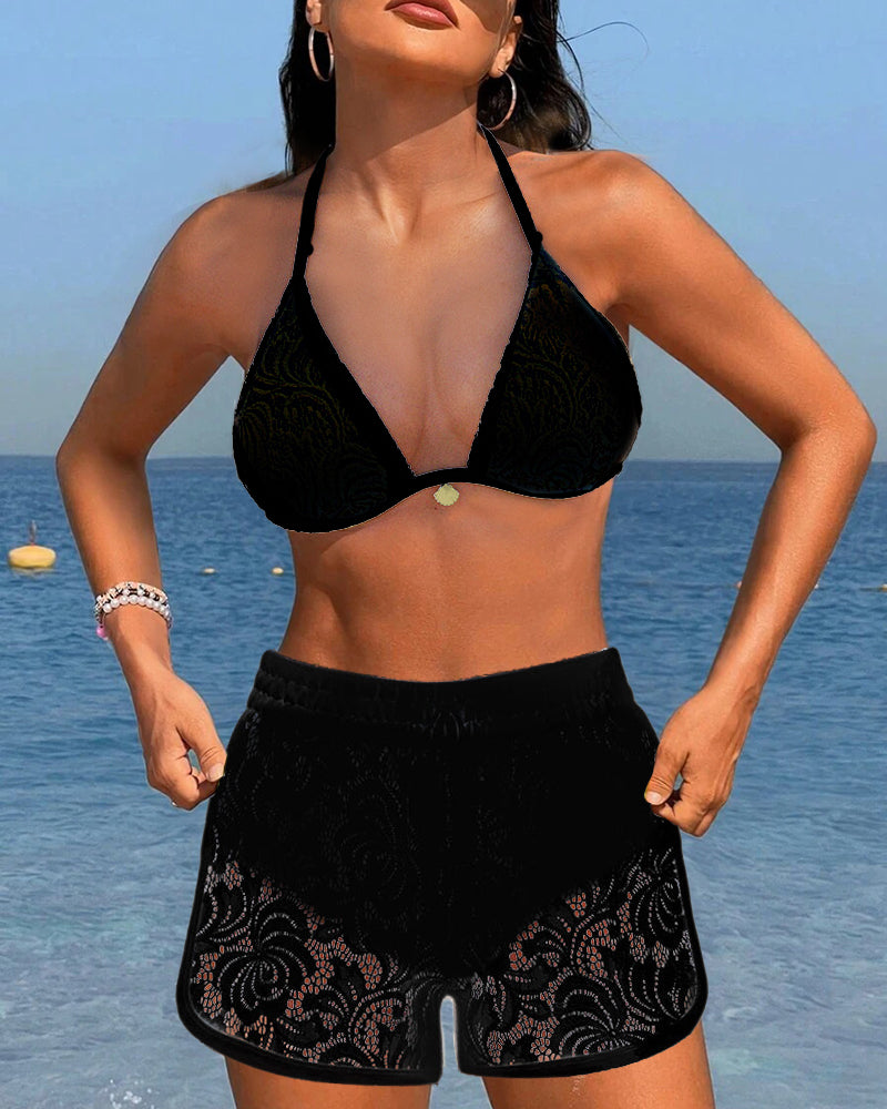 Sofía™ | Elegantní hladký krajkový bikini