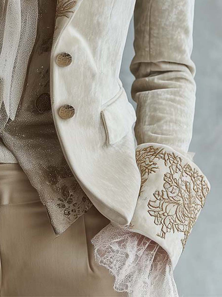 Amberly™ | Embroidered Tailored Blazer