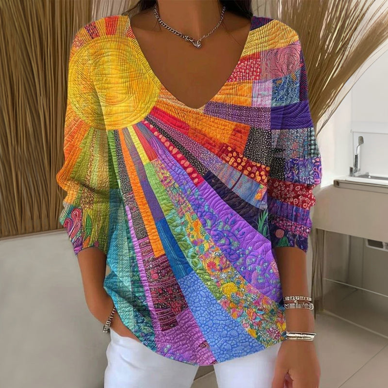 Zora - Barevná boho halenka