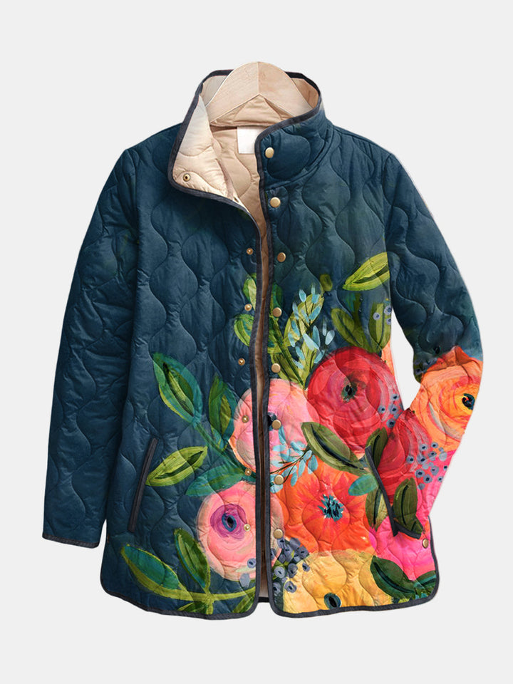 Sara™ | Chaqueta Acolchada Floral Vintage