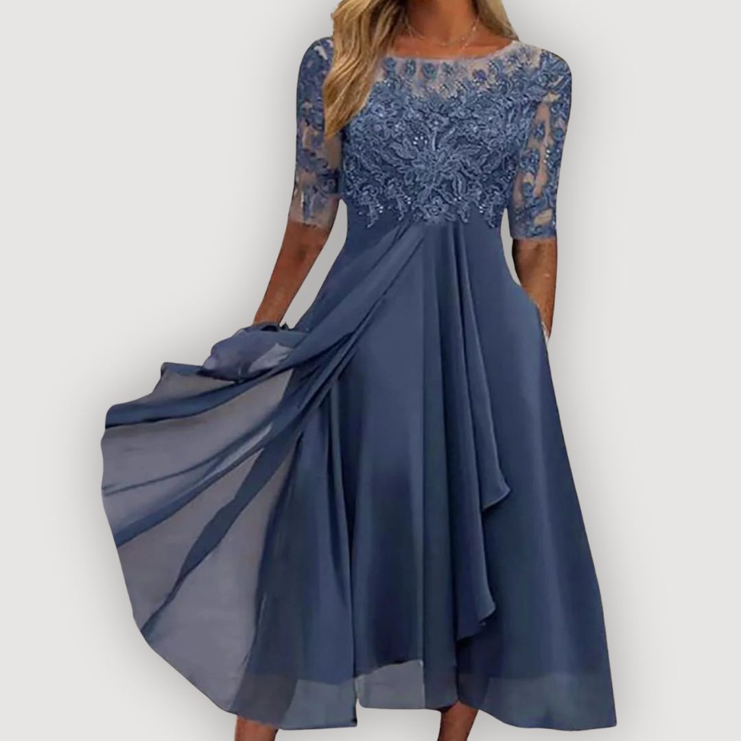 Paula™ | Elegantní Šaty z Hladké Tkaniny