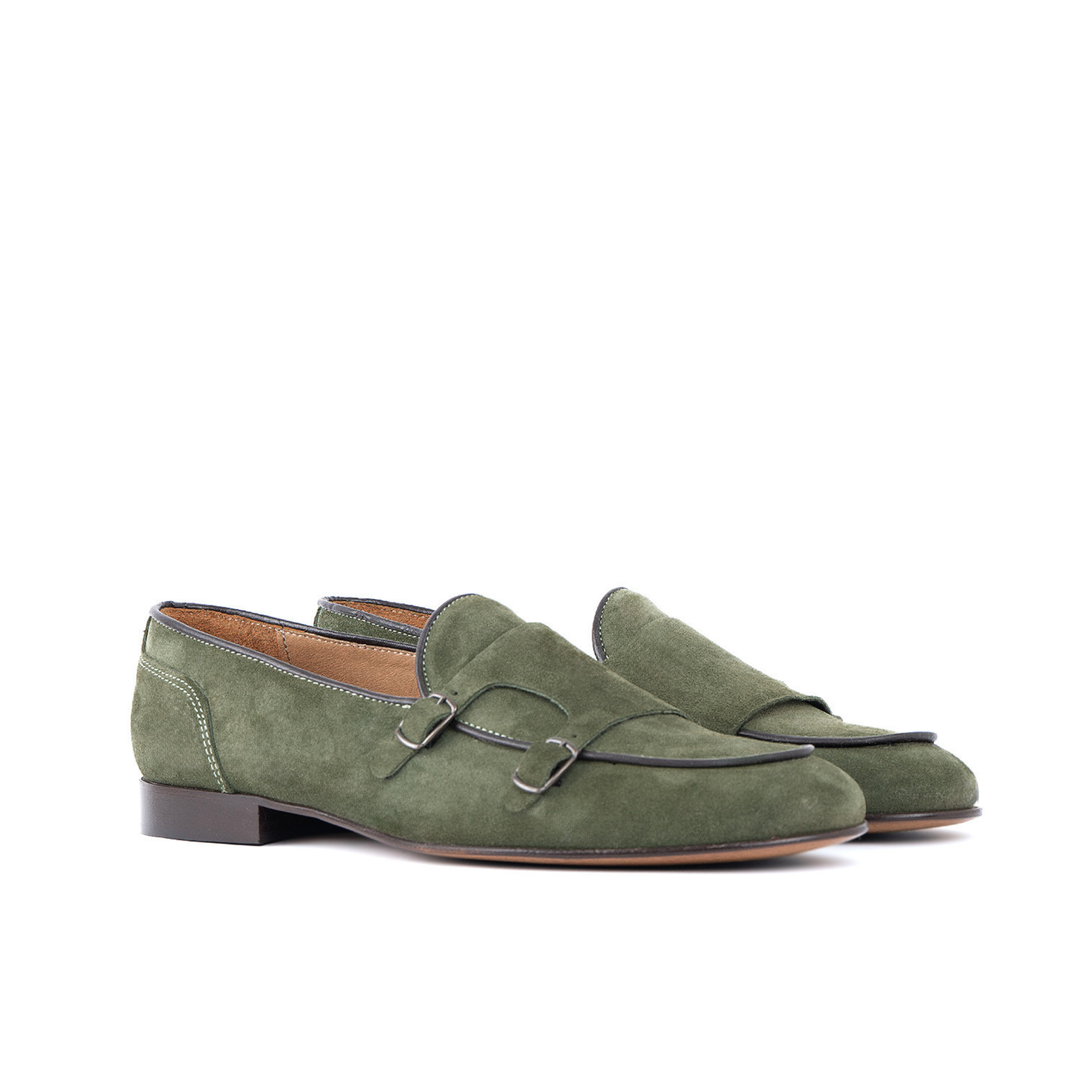 Mocasín Monk lux pro muže z nubuku s koženou podrážkou