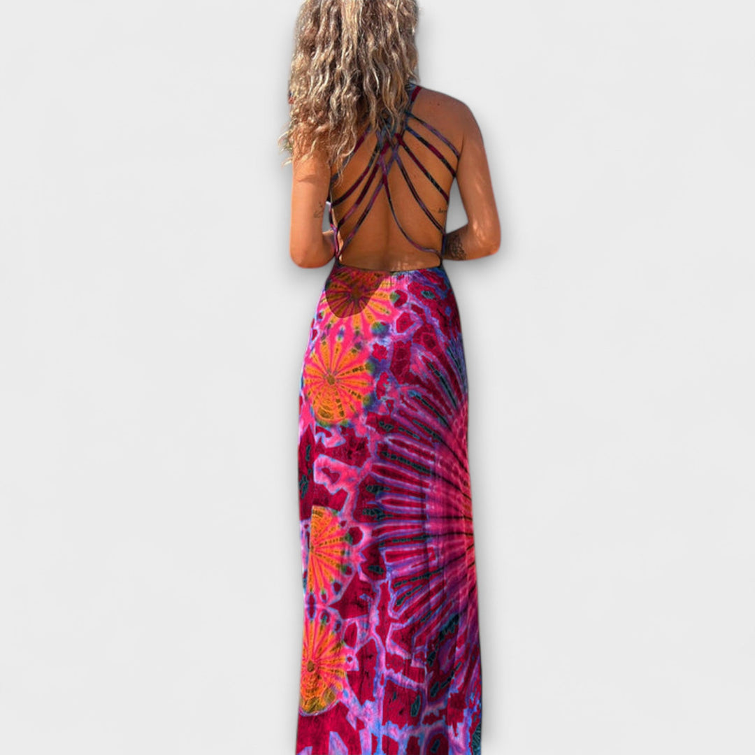 Ronja - La Bamba Maxi šaty s tie-dye potiskem