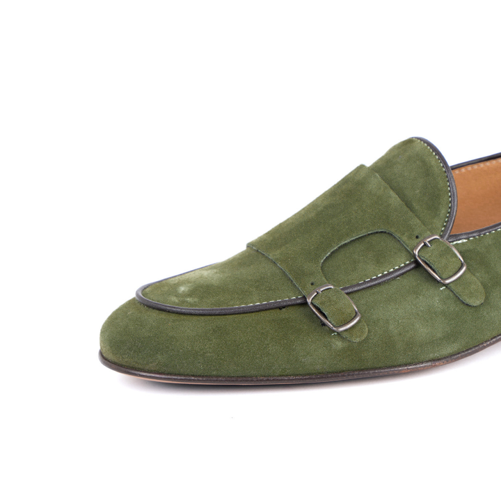 Mocasín Monk lux pro muže z nubuku s koženou podrážkou