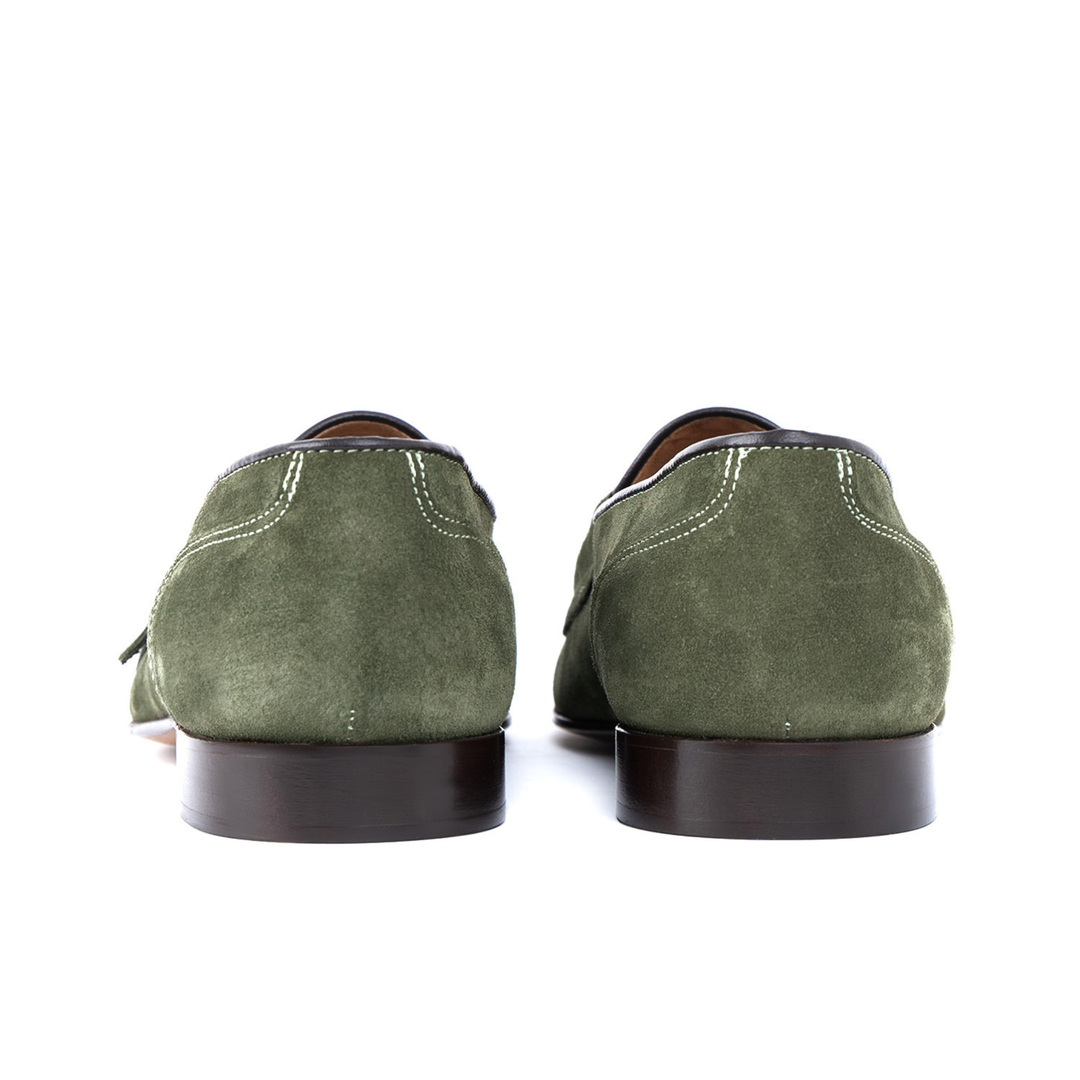 Mocasín Monk lux pro muže z nubuku s koženou podrážkou