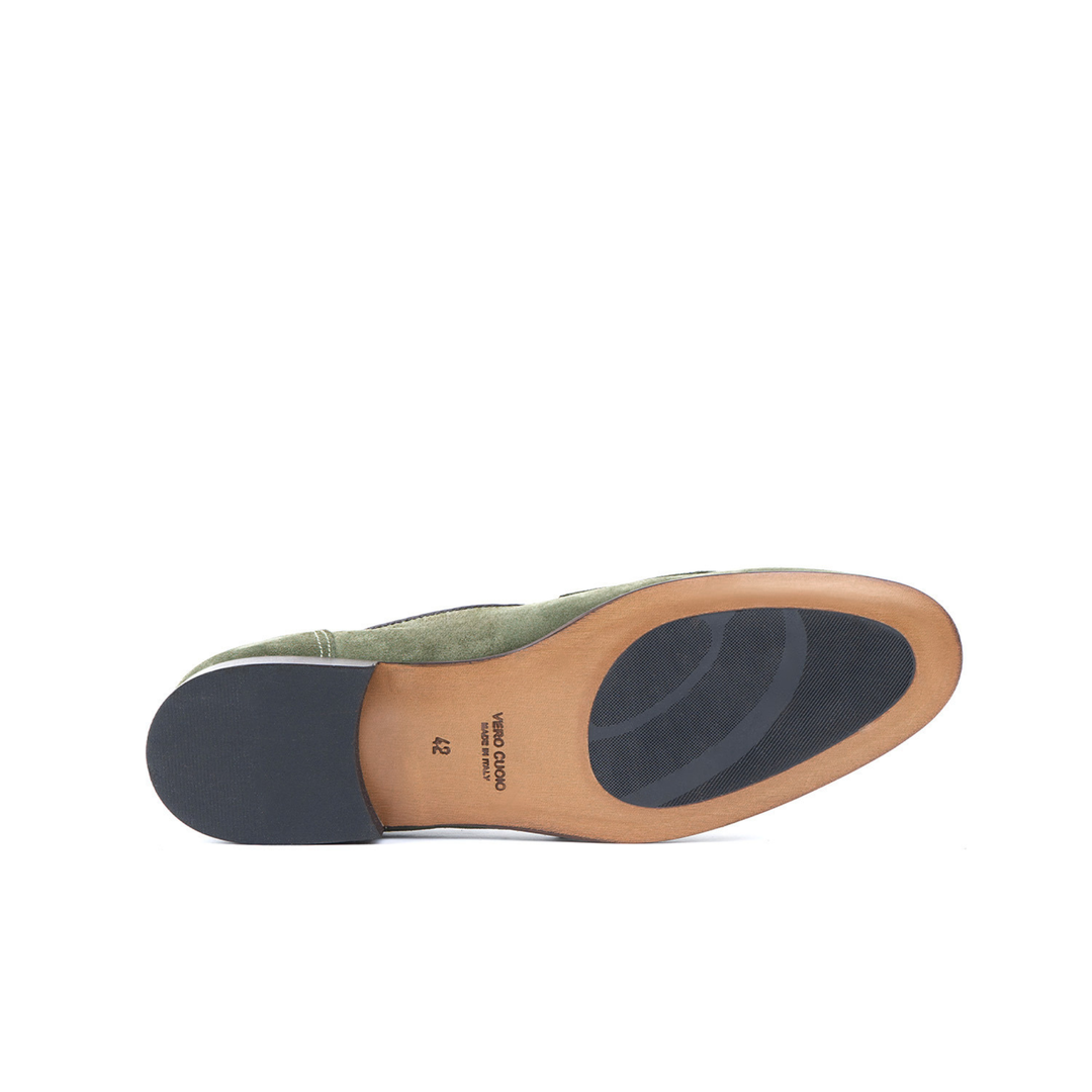 Mocasín Monk lux pro muže z nubuku s koženou podrážkou