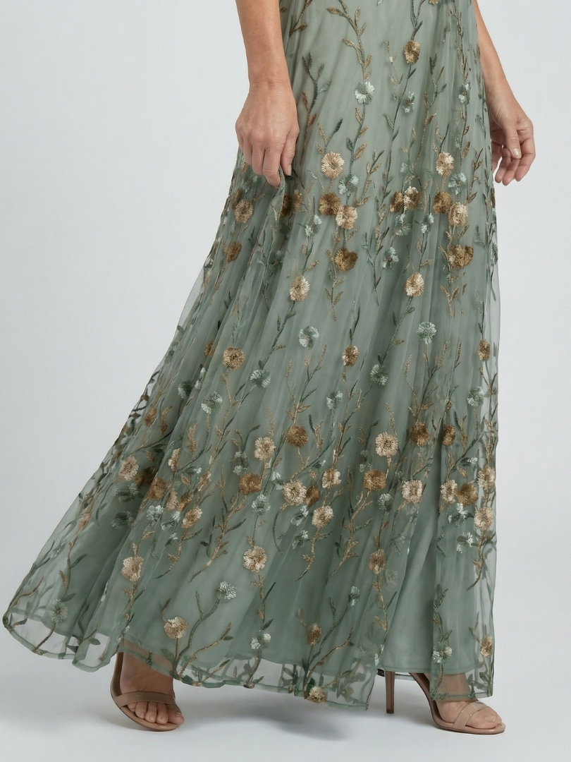 Valeria™ | Květinové maxi halter šaty