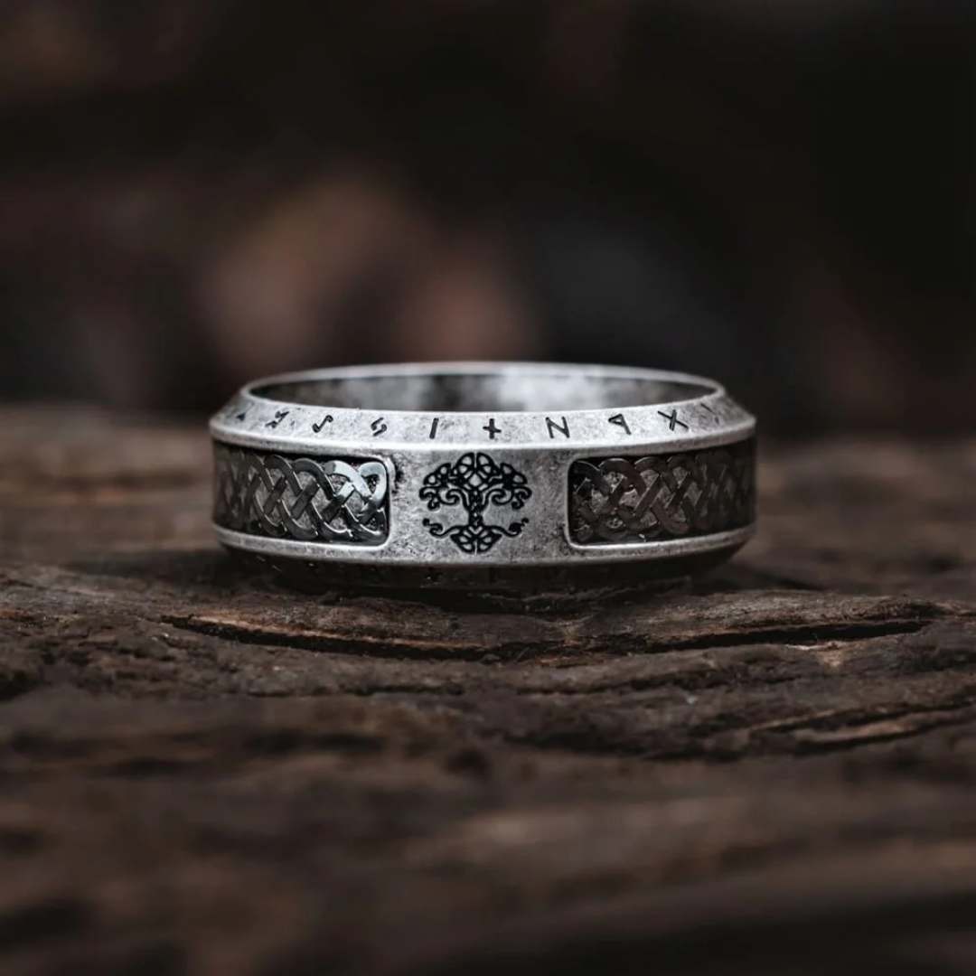 Nordic Tree Rune Ring