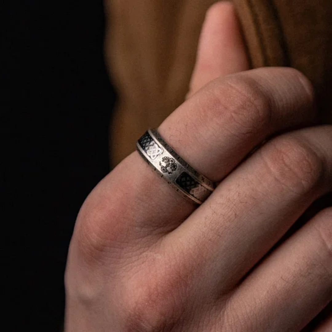 Nordic Tree Rune Ring