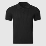 Šimon - Žebrované polo s knoflíkovou légou