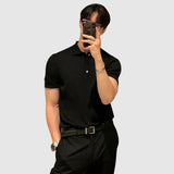 Šimon - Žebrované polo s knoflíkovou légou