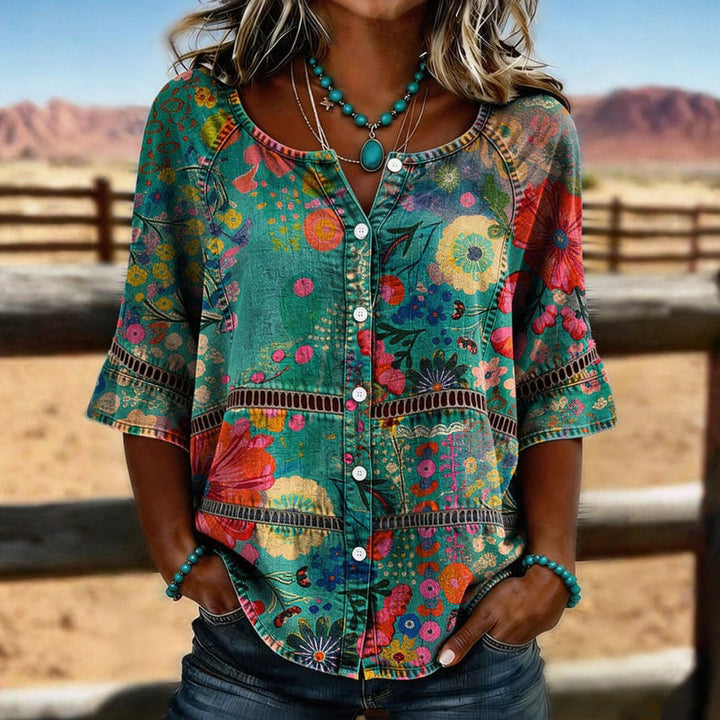 Radmila - Blusa boho floral