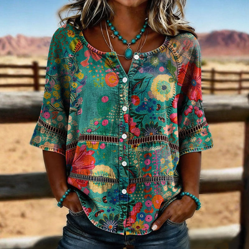 Radmila - Blusa boho floral