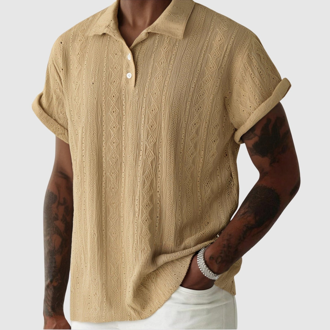 Libuše – Jemné pletené polo s texturovaným designem