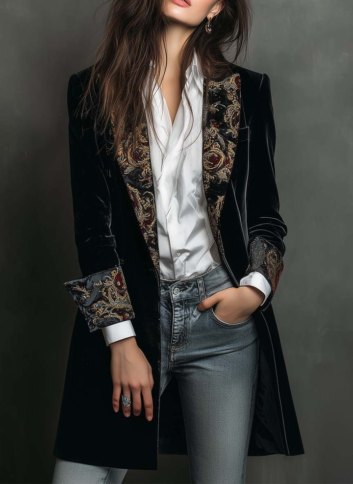 Octavia™ | Baroque-Trim Tailored Blazer