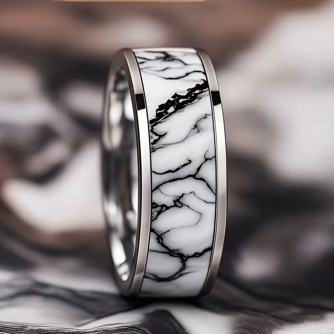 Prsten z bílého mramoru