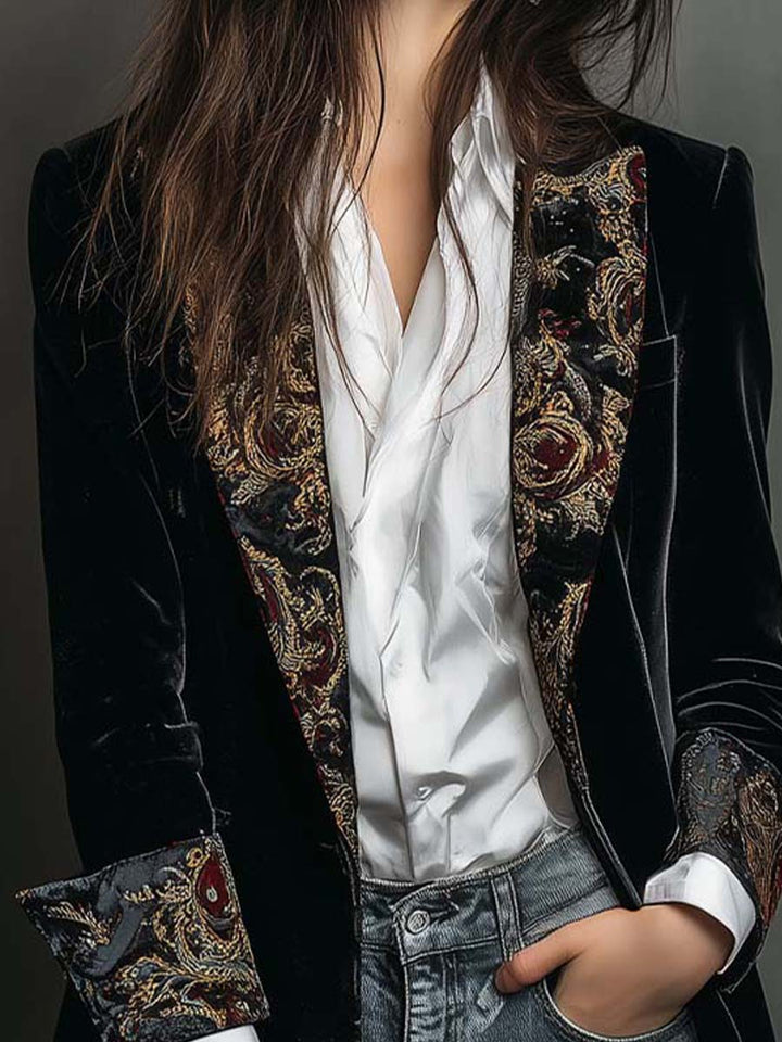 Octavia™ | Baroque-Trim Tailored Blazer