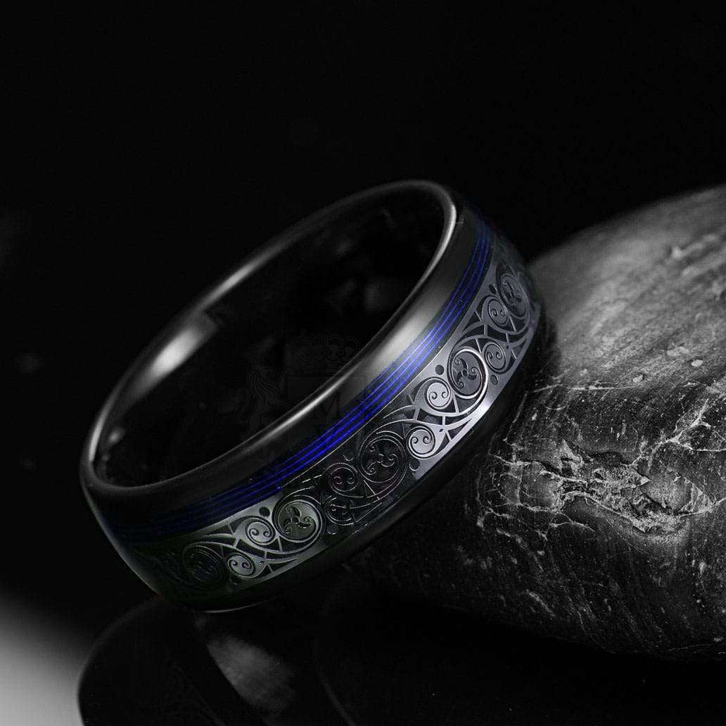Prsten s filigránem Midnight Sapphire