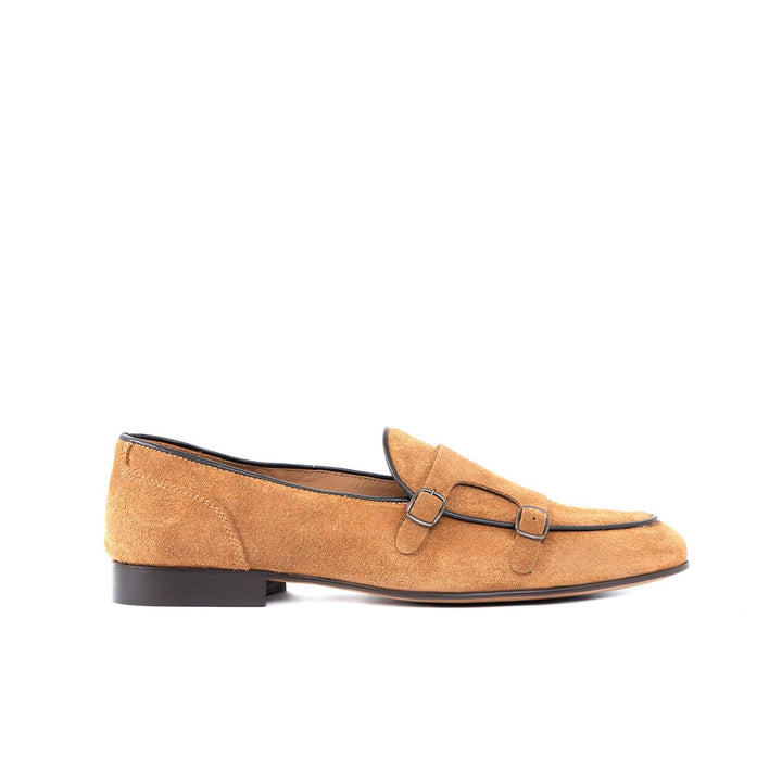 Mocasín Monk lux pro muže z nubuku s koženou podrážkou