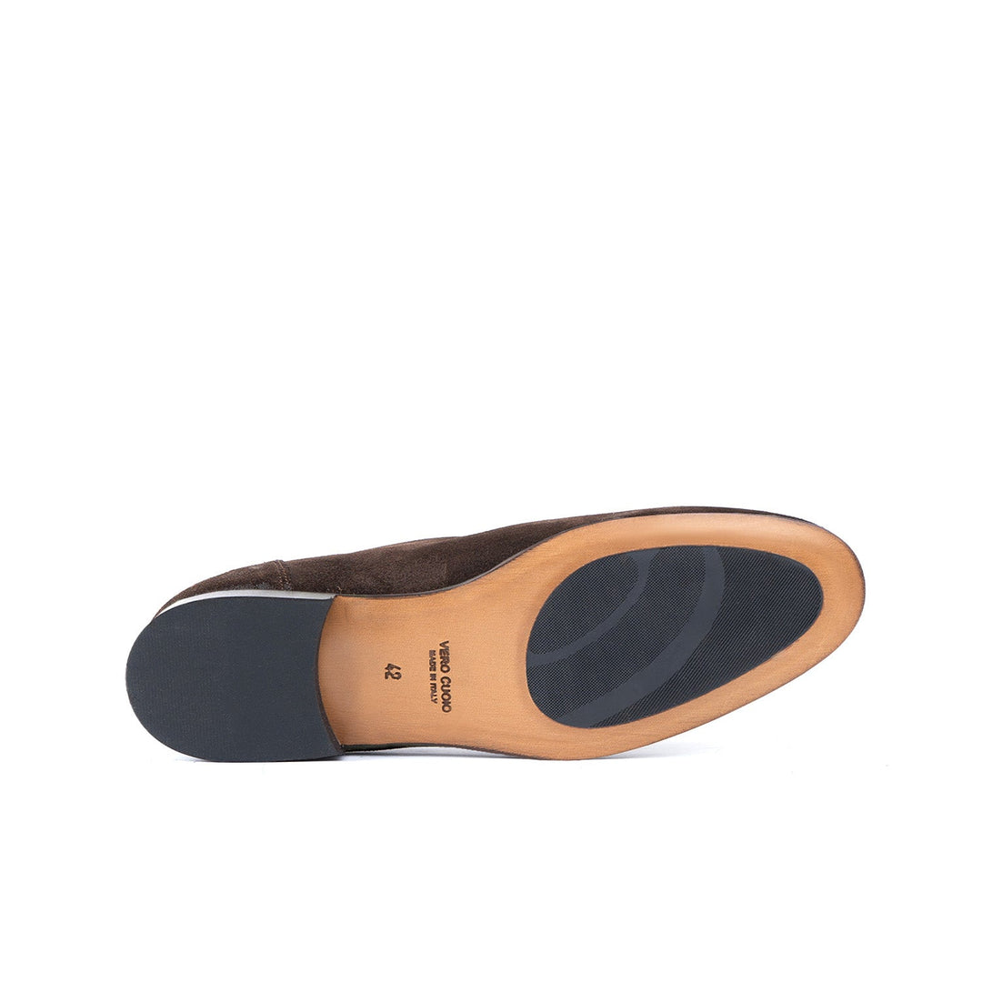 Luxusní pánské mokasíny z nubuku s koženou podrážkou