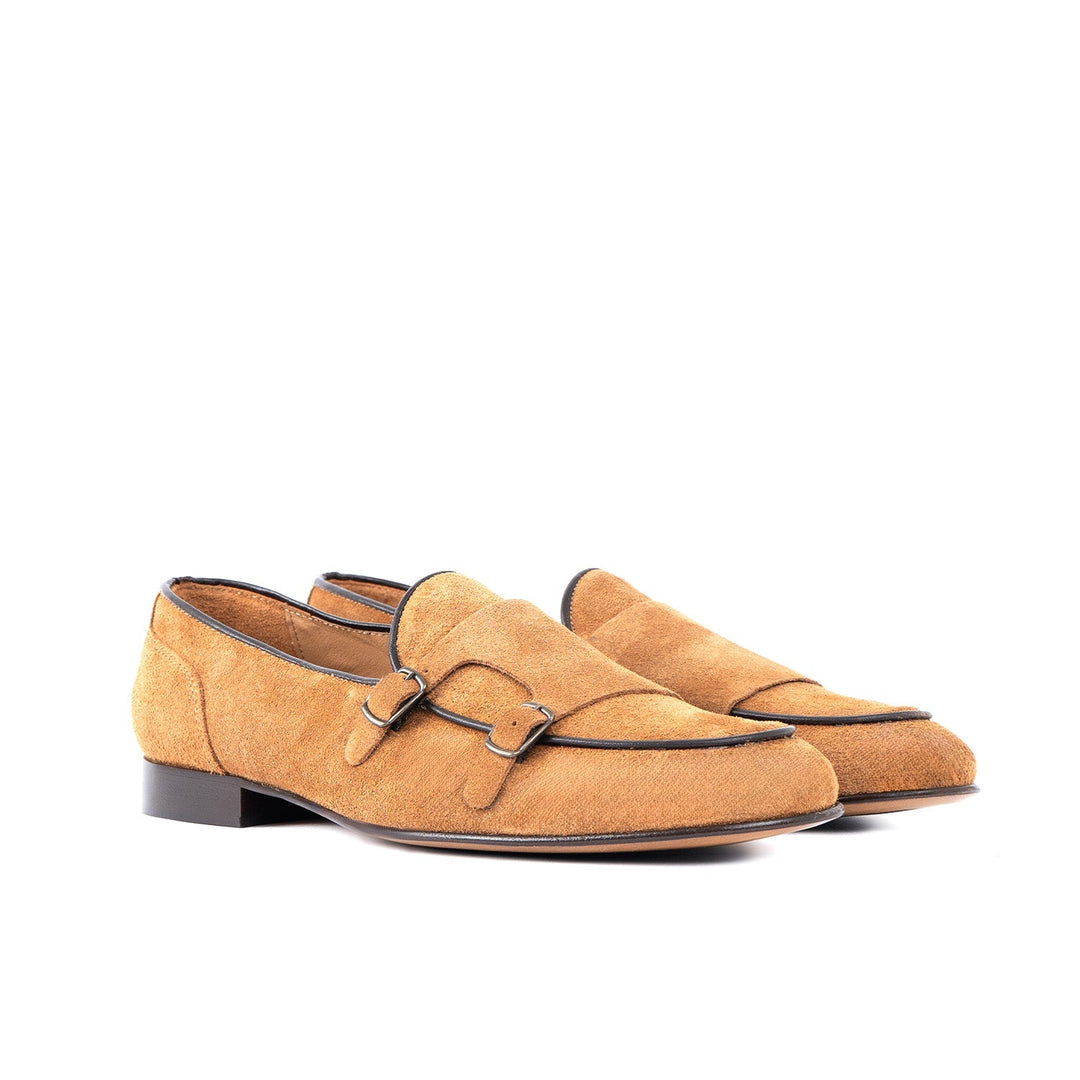Mocasín Monk lux pro muže z nubuku s koženou podrážkou