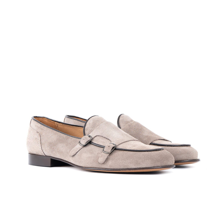 Mocasín Monk lux pro muže z nubuku s koženou podrážkou