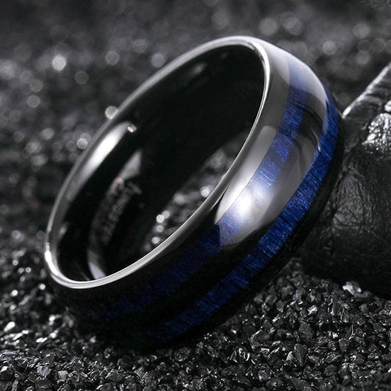 Prsten z uhlíkového vlákna Midnight Sapphire