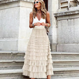 Johana - Elegantní maxi sukně s vícevrstvým designem