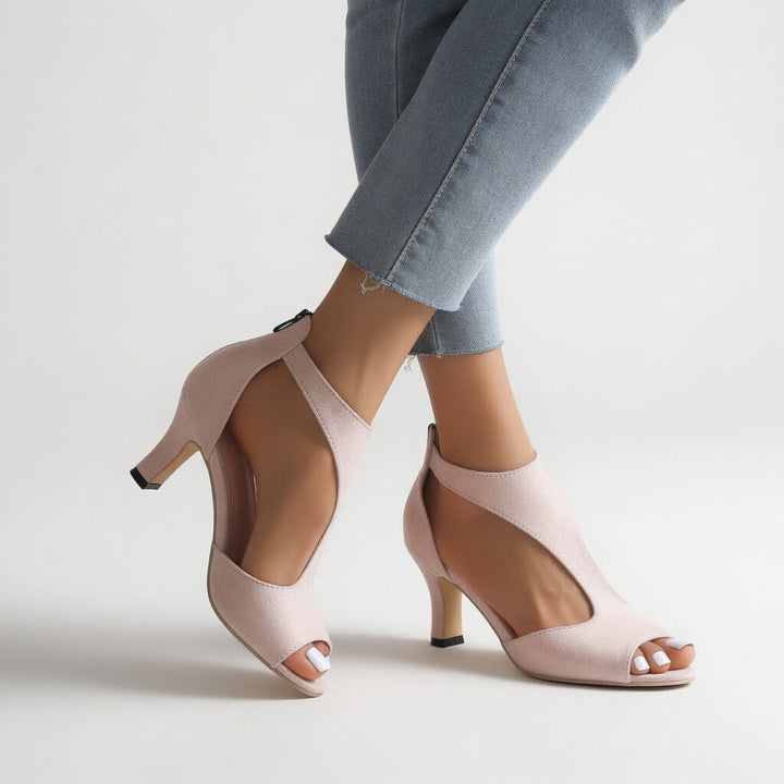 Damienne™ – Suede sandály na podpatku, večerní elegance