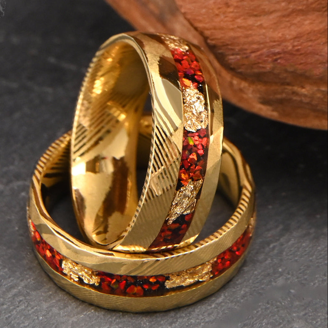 Kruhový prsten Crimson Gold Royale