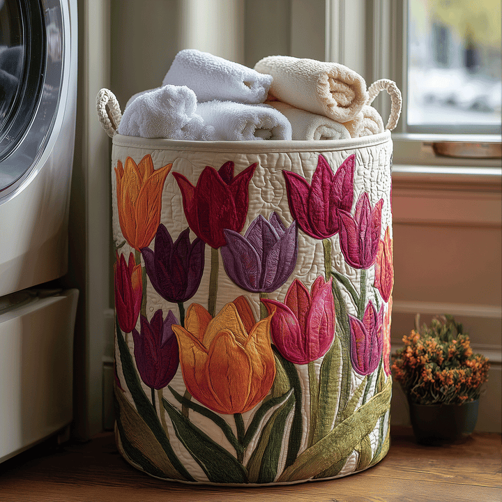 Tulipány – Koš na prádlo s tulipány