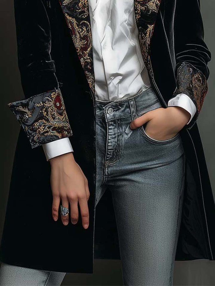 Octavia™ | Baroque-Trim Tailored Blazer