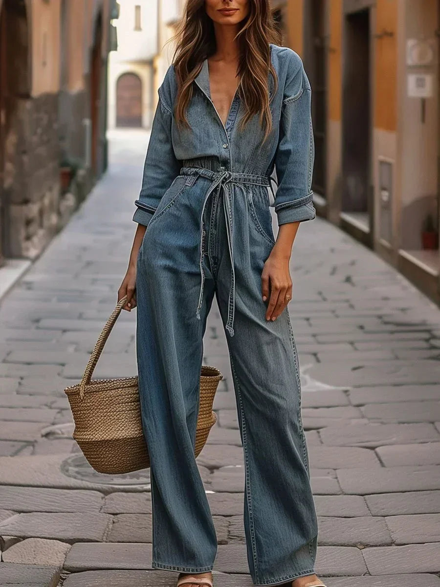 Denisa - Trendy džínový overal