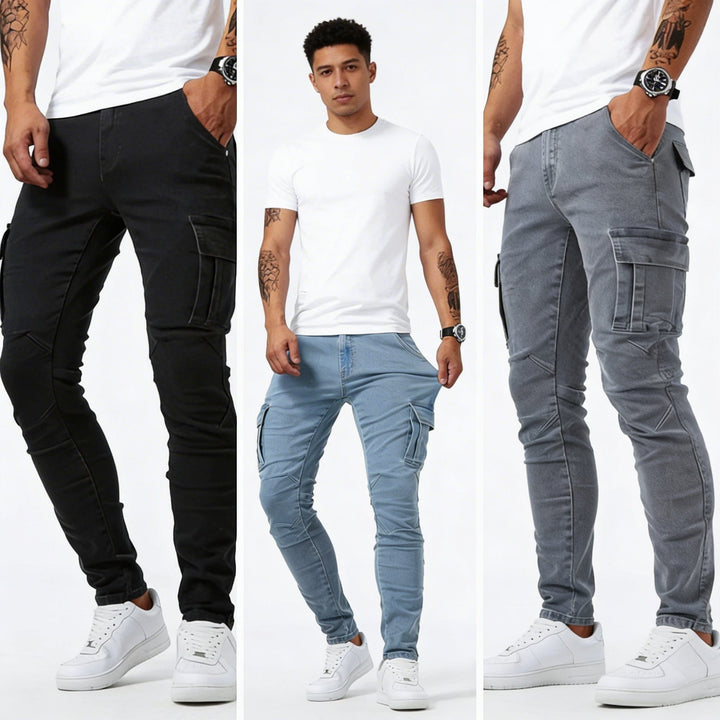 Lukáš – Moderní slim-fit cargo džíny pro každodenní styl