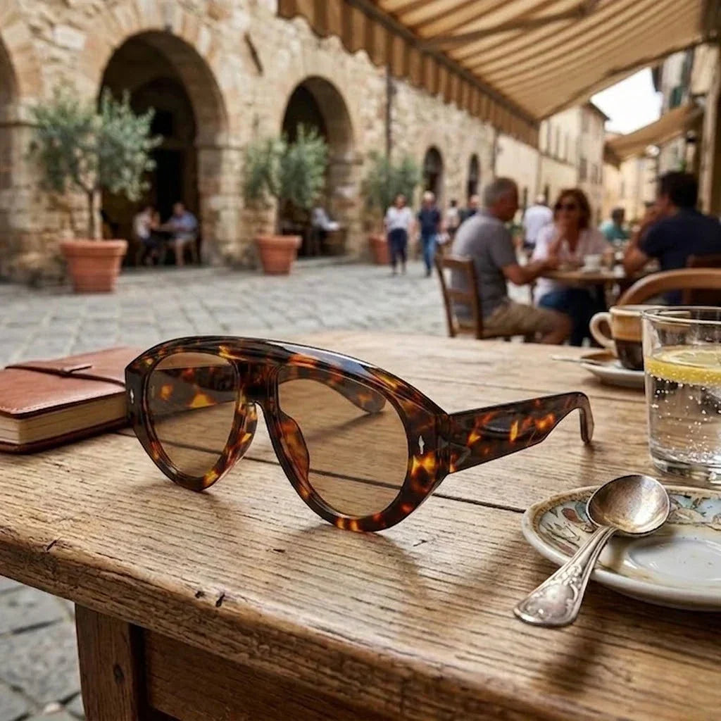 NAPOLI - Sluneční brýle typu Aviator z acetátu