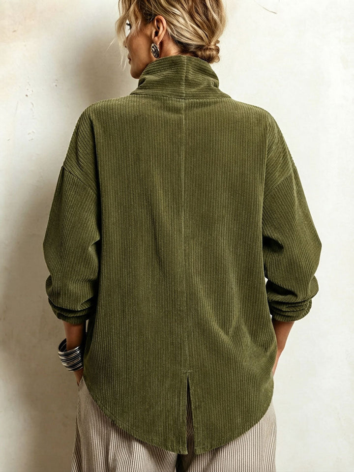 Silvie - Oversized kabátek s překládaným límcem a knoflíky