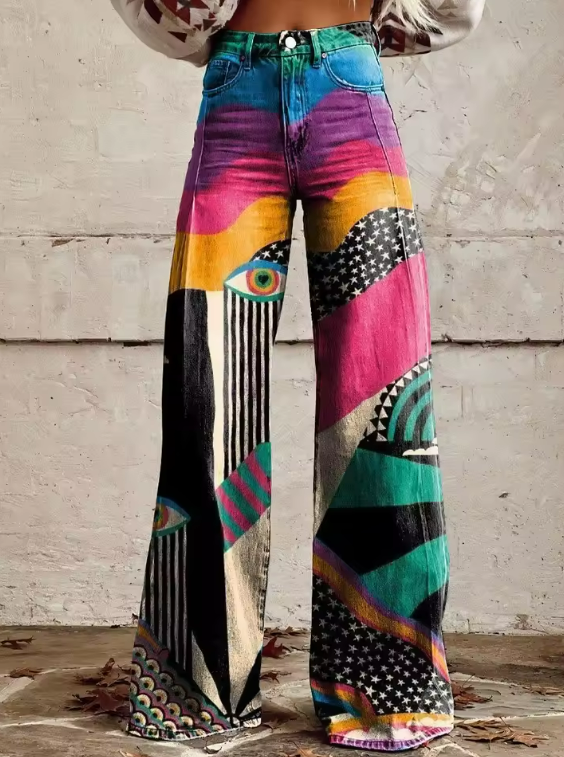 Tereza - Rozšířené kalhoty Boho Chic