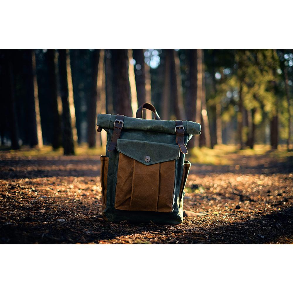 Voskovačná plátěná rolltop batoh | MARSEILLE