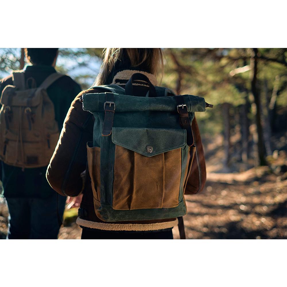Voskovačná plátěná rolltop batoh | MARSEILLE